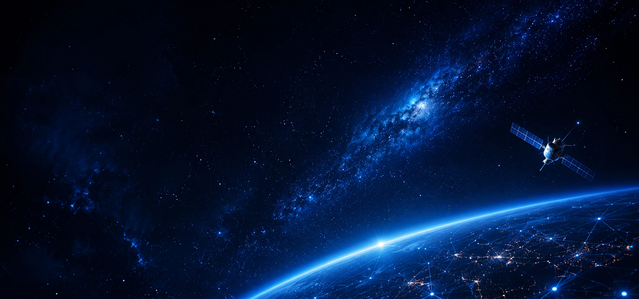 RM//VorteX Connected Systems Network Futuristic RM//VorteX connected Earth network background with satellite communications, global infrastructure connectivity, and digital ecosystem visualization