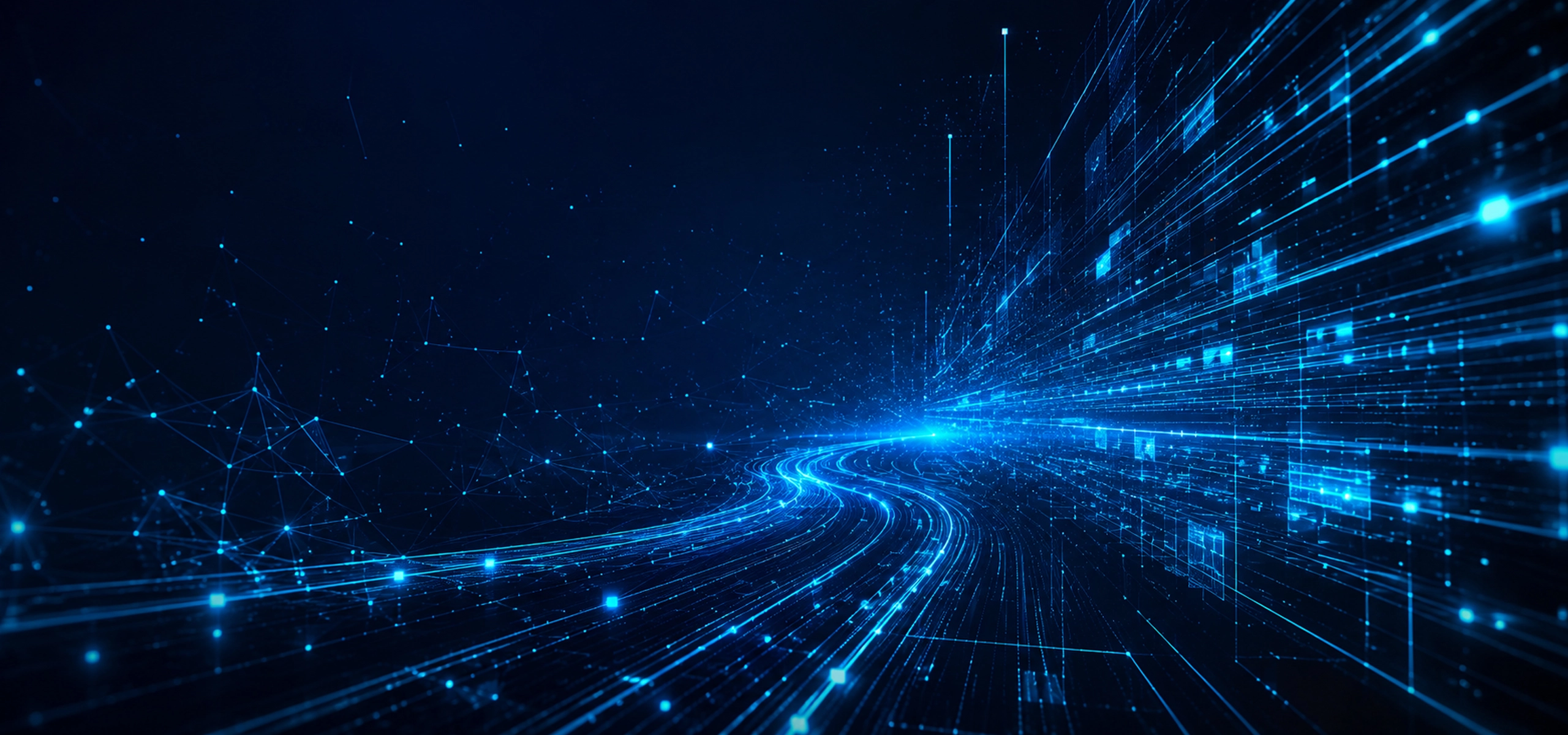 RM//VorteX futuristic digital datacenter systems background with high-speed data streams, connected infrastructure networks, and advanced technology visualization